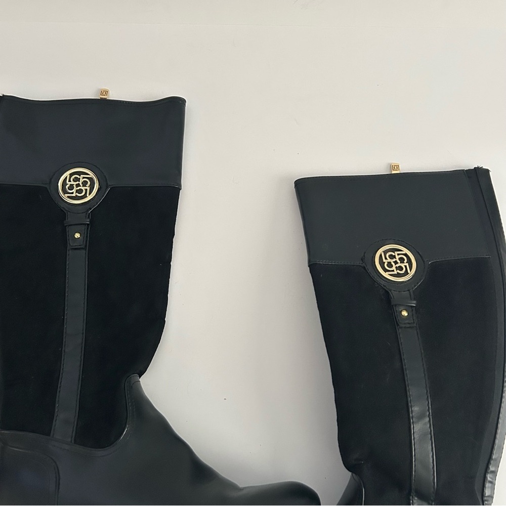Liz Claiborne Black Riding Boots | Size 9 - Picture 2 of 7
